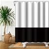 SDOTPMT 180x180cm Bianco Nero Tenda da doccia Semplice Tema Tenda da bagno Classico Tradizionale Tenda da vasca Tessuto Poliestere Impermeabile per Bagno con ganci
