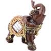 HERCHR Ricchezza Statua di Elefante con la Proboscide Alzata, Feng Shui Elefanti Statua Decorativa Da Interno per la decorazione del negozio di casa(M)