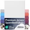 etérea Himmlische Qualität etérea Premium Jersey lenzuolo con angoli 140x200-160x200 cm Bianco Epaisseur 15-25 cm - 100% Cotone - Oekotex materasso Letto copripiumino - lenzuola 140x200cm - 160x200cm White