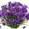 HAOSHICS - 6 fiori artificiali di viola, finti mazzi di viola, resistenti ai raggi UV, in plastica sintetica, per interni, esterni, da appendere, per giardino, veranda, finestre, patio, decorazione