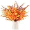 LEIMEND 9 Mazzi Piante Artificiali Autunnali Fiori Artificiali Autunnali Adatto per Decorazioni Domestiche da Scrivania Matrimoni Feste Giardini e Festività