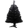 Fouriding 60cm Albero di Natale artificiale PVC Decorazione di Natale Christmas Tree, Nero