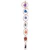 Ailopta 7 Chakra Gemstone Wall Decor, Crystal Chakra Wall Hanging, Grandi Pietre Preziose di Ornamento Appeso, Appendiabiti da Parete in Fatto A Mano Decorazioni Meditazione,Colore Casuale