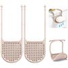 WALLFID Set di 2 portaspugne per lavello da cucina, supporto in spugna a ventosa regolabile in silicone per spugne, purificatori, sapone, cucina, bagno (set di 2, marrone chiaro)