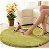 Treer Shaggy Tappeto a Pelo Lungo Tondo, Morbido per Soggiorno Home Room Decor Tappetino da Posizionare ai Piedi del Divano del Letto Tappetini Yoga Peloso Antiscivolo (Erba Verde,100cm)