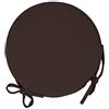 ARKETICOM Pack 4 Cuscini per Sedia Rotondi con Lacci e Cerniera Artigianali cm 40x3 (Marrone)