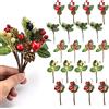 BUZIFU 20 Pezzi Rami di Abete Artificiali Bacche di Natale Artificiale Rami di Pino Artificiale di Natale Plettri di Pino Artificiali per Decorazioni per Albero di Natale Ghirlanda Natale e Fai da Te