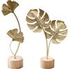 DHER Fiori Metallo Decorative Foglie di Metallo Decorative Arte Decorazione Soggiorno 2 pezzi di composizione floreale in ferro, decorazione floreale in metallo di artigianato creativo (B)