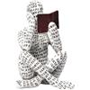 KFDDRN Statua da donna di lettura | Statua di pensatori | Statua moderna in resina nordica lettura, decorazione per ufficio, sculture, regalo (A)