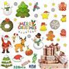 NOCHME Adesivi Natalizi 8 Fogli 328 Glitterati Autoadesivi Stickers Babbo Natale Per Bambini Bricolage Biglietti Di Natalizie Decorazioni Sacchetti Di Carta