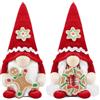 Gehydy Gnomi Natalizi Set di 2 Decorazioni Natalizie Gnomi Natale Gnomo Natalizio Christmas Decorations Home Decor per Casa Cucine - Rosso