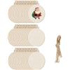 DARENYI Decorazioni Albero di Natale in Legno, Ornamenti Naturali, Dischi Rotondi Con Foro, Pendenti per Artigianato, DIY, Decorazione (100 Pezzi)