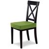 sh SCHEFFLER-HOME LIVE HOMESTYLE SCHEFFLER-Home Copri Sedie Marie / Set di 6 Coprisedie Elasticizzato per Sedie da Pranzo / Coprisedie Senza Schienale / Fodera Sedia Elasticizzata idrorepellente con banda elastica, Verde-Apple