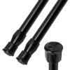 Hapivida 2 Pezzi Bastone per Tende Estensibile, 40-70 cm Bastoni Tende Fissaggio Senza Trapano Bacchette Tende a Molla Asta Telescopica Doccia per Bagno, Cucina, Balcone, Nero