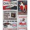 SPORWAY Set di 5 targhe in metallo retrò, 20 x 30 cm, decorazione vintage per garage, auto, negozio e casa