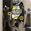 kina - UVBF0011 Adesivi Murali Vetrofania - Black Friday Sale - Misure 40x30 cm - Vetrine Negozi per Black Friday, Stickers, Adesivi