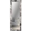 Lupia - Specchio da Parete Lungo MIRROR FANTASY VOYAGER 44x127cm, Design Moderno, Cornice in Legno Stampata, Per Camera da Letto, Soggiorno, Ingresso Voyager Black