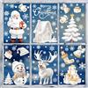HenfuME Vetrofanie Natalizie:9 Sheets 190 Pcs Adesivi Natalizi Per Finestre Adesivi Natalizi, Pvc Vetrofanie Natale, Vetrofanies Natalizie Grandi Riutilizzabili,Removibili Alci Babbo Decorazioni