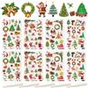 WANDIC Adesivi trasferibili da strofinare, 16 fogli, 4 stili, adesivi natalizi a forma di Babbo Natale, decalcomanie per album di ritagli per diario planner album