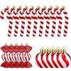 JINGTOPS 20 Pezzi Decorazioni Albero Di Natale Set,Addobbi Natalizi Per Albero Set Palline Di Natale Rosse Bastoncini Di Zucchero Natalizi Accessori Albero Candy Cane