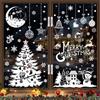 DOUUCO 9 Fogli Adesivi Natalizi per Finestre, 202 Pezzi Adesivi Riutilizzabili in PVC per Finestre, Decorazioni Natalizie Fai Da Te per Interni, Fiocchi di Neve, Babbo Natale, Renne, Campanelle