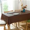 Morbuy Tinta Unita Tovaglia Rettangolare Copritavolo Cerata Facile da Pulire Lavabile Tovaglia PVC per la Decorazione del Tavolo da Pranzo della Cucina (120x160cm,Colore del caffè)