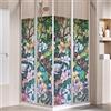 JOLIHOME Pellicola per Finestre con Privacy Adesivo per Finestre in Vetro Colorato Pellicola Vinilica Smerigliata Senza Colla Pellicola Antiaderente Statica Rotoli per Doccia Bagno Orchids 44,5x200cm