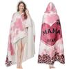 pewjury Regalo per donne, coperta portatile, coperta per divano, coperta per abbraccio, coperta con maniche, per donna, mamma, idea regalo (rosa, 130 x 185 cm)