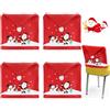 ZoneYan 4 Pezzi Coprisedie Natalizie, odera per Sedia a Tema Natalizio Fodere, Decorazioni Natalizie per sedie di Natale per Natale Capodanno Decorazione (49cm x 60cm)