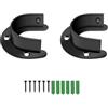 CHSEROK 2 Pezzi 38 mm Staffe a U, Supporti per Bastoni Tende, Nero Asta Appendiabiti per Armadio