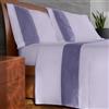 IPERSAN Set Completo Lenzuola Matrimoniali, 100% Cotone, 1 Lenzuolo da sopra 260x290cm + 1 Lenzuolo da sotto 180x200cm + 2 Federe 83x52cm, con Bordo Colorato in Raso, Made in Europe