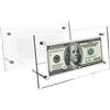 Cuyacili 2 Pezzi Cornici Portafoto in Acrilico Trasparente Telaio di valuta Dollaro Bill Holders Protezione Biglietti Proteggere la Carta Fotografica e Le Banconote 20,5x11,5 cm