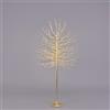Magie di Natale Albero luminoso Faggio tronco lungo rami a microled luce calda da interno ed esterno (120 cm, Oro)