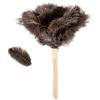 NatureMan Spolverino con Piume di Struzzo, Pulizia Piume Naturali e Soffici, Manico in Legno, Riutilizzabile e Portatile, Lunghezza 40 cm