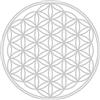Samunshi® Adesivo da parete Fiore della Vita Sticker per pareti Immagine murale Fiori Adesivo murale Adesivo per yoga Decorazione murale 20 x 20 cm effetto argento metallico