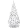 LIFEZEAL Albero di Natale Artificiale 240cm, Bianco, Innevato, Abete Natalizio Foltissimo, 1138 Rami, Christmas Tree, in PVC, Base Pieghevole in Metallo, Realistico, Interno, Esterno, Montaggio Facile