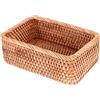 Hopbucan Mano tessuto rettangolare rattan vimini cestino tè pane picnic cosmetici scatola di immagazzinaggio utensili per la casa S