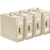 Yeahshion Borsa Porta Lenzuola, Set di 4 Organizzatori Pieghevoli per Biancheria da Letto, Comoda Biancheria da Letto e Coperta per Letti King e Queen Size, Beige