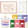 SCENTORINI Sabbia di Cera Colorata Profumata, Set DIY 1100g, 7 Colori e 7 Fragranze con 15 Stoppini, Creazione di Candele Galleggianti