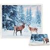 Tex family Plaid Coperta in Pile Sherpa Fantasy HD Coppia di cervi