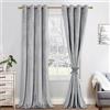 JIUZHEN Set di 2 tende oscuranti in velluto, morbide e opache con occhielli, per camera da letto, 140 x 280 cm (larghezza x altezza), grigio argento