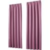 heimtexland®, 1 coppia di tende oscuranti termiche, con nastro per arricciare la tenda, modello 139, Poliestere, Melanzana Mauve, AxL 245 x 135 cm