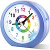 DTKID Sveglia Bambini Silenziosa, Luce Notturna, Snooze, (Blu)