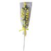 Generic Rametto Mimosa con Laccetto 23 cm. 12 Pezzi Confezionati Singolarmente, Festa della Donna, Fiori Artificiali