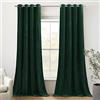 PONY DANCE Tende in velluto verde scuro, opache, set da 2 pezzi, altezza 260 x larghezza 132 cm, protezione dal freddo, in velluto, oscuranti (peso: 300 g/m²)