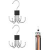Shirene Porta Cinture,2 Pezzi Porta Cravatte Armadio 360 Gradi con 6 Ganci,Portacravatte,Porta Cinture da Armadio,Porta Cravatte Armadio,Appendi Borse da Armadio,Porta Cravatte,per Calzini,Cintura