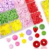 TOAOB THE ONE AND ONLY BABY TOAOB 142 Set Bottoni a Pressione Automatici in Plastica Colorati Cuore Fiore Stella Fragola Rotondo Forma Bottoni per Fai da Te Cucito Creativo Scrapbooking
