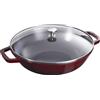 STAUB Wok 30 cm, ghisa, adatto all'induzione, rosso granatina