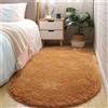 Treer Tappeto Ovale Salotto Moderno Pelo Corto Lavabile Morbido Tappeti per Soggiorno Tappeti per Interni Morbidi Tappeti, per Divano Camera da Letto Home Decor (Cachi,60x120cm)