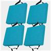 uyeoco Set di 4/2/1 Cuscino per sedia cucina in memory foam rimovibile spesso 3/5/8cm 25/28/30/35/40/45/50cm, cuscino antiscivolo, per sedie da pranzo,ufficio,Esterno,Giardino,Soggiorno(Color 12,4PCS_25X25X5